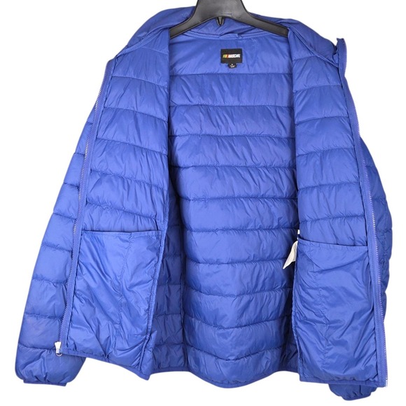 NASCAR Jimmie Johnson #48 Puffer Jacket Men's Medium Blue Full Zip Racing - Picture 4 of 10